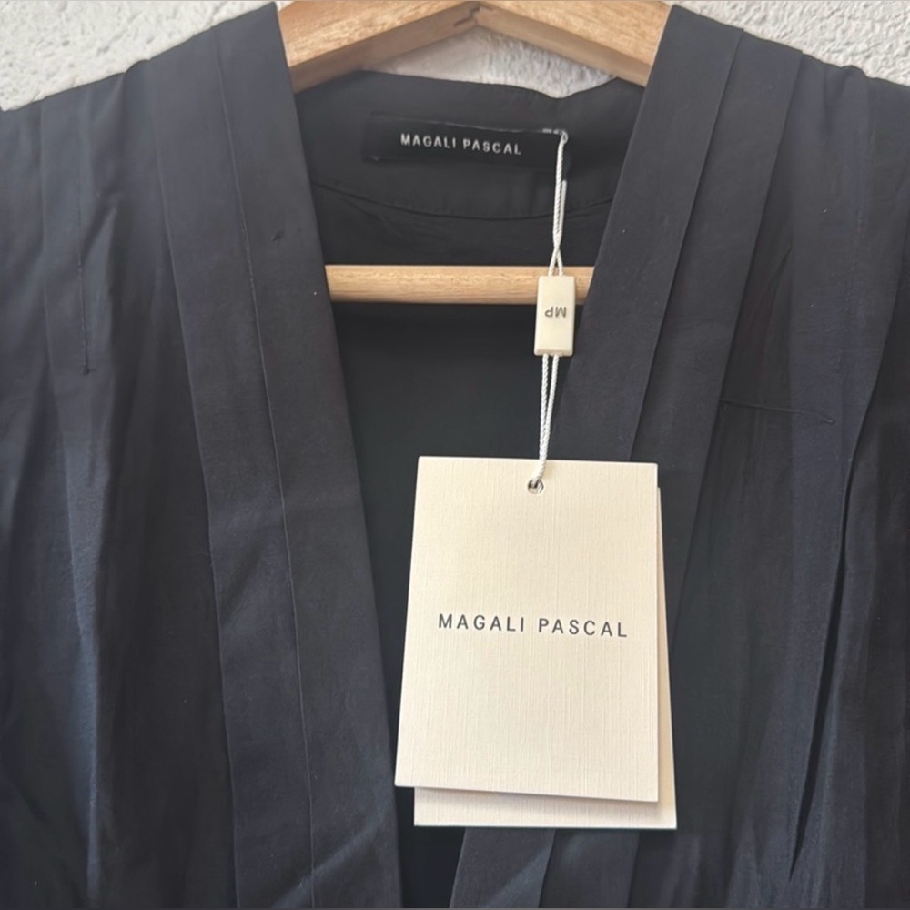 Magali Pascal Ruffled Black Pleated Mini Dress - Picture 4 of 11